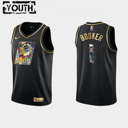 Phoenix Suns Trikot Devin Booker 1 Nike 2021-2022 Schwarz Golden Edition 75th Anniversary Diamond Swingman - Kinder